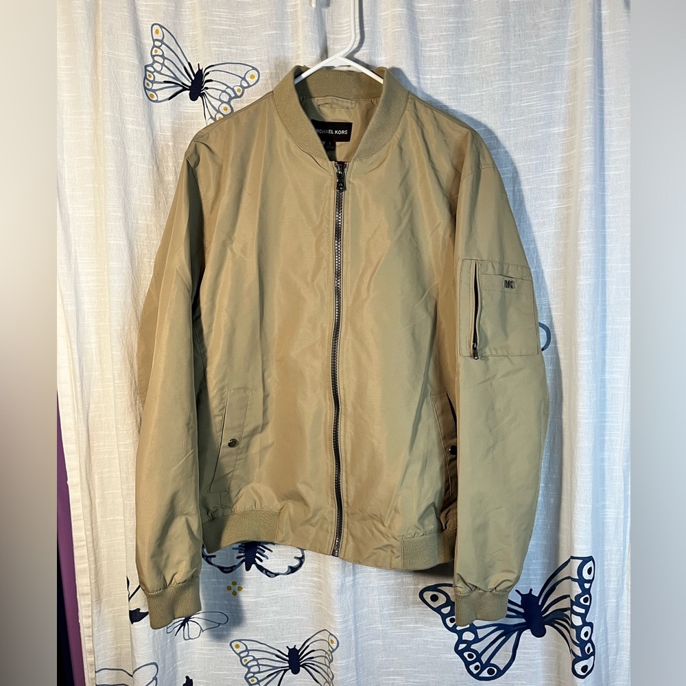 Michael Kors Men's Khaki Bomber Jacket